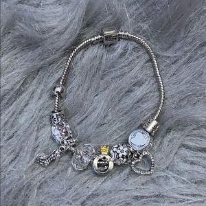 Rhinestone Silver Bracelet